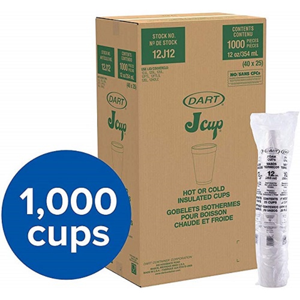 Dart® J Cup® Insulated Foam Cups - Holliston's Inc.