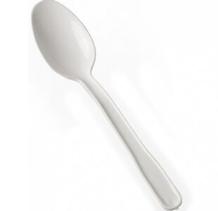 PolarPro® 70044 Plastic Tea Spoons - Medium Weight, White