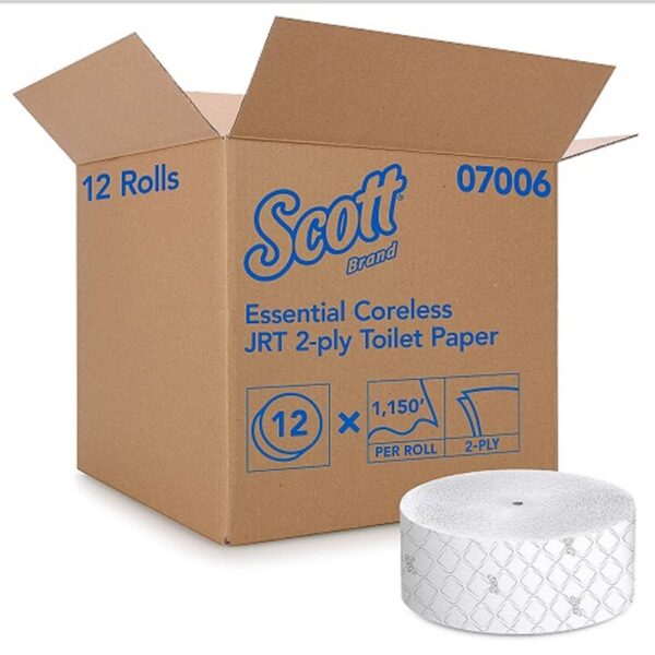 Scott® Essential™ 07006 Coreless Jumbo 2-Ply Bathroom Tissue