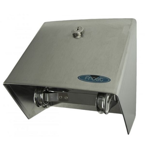 Single Roll Bathroom Tissue Dispenser with Hood - Frost™ 156, Stainless Steel