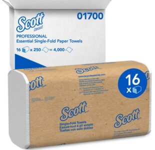 SCOTT® 01700 Singlefold Paper Towels - White