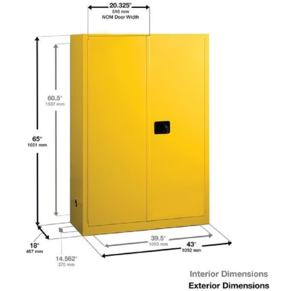 Sure-Grip® EX Paint & Ink Safety Cabinet - Manual Close, 60 Gallon