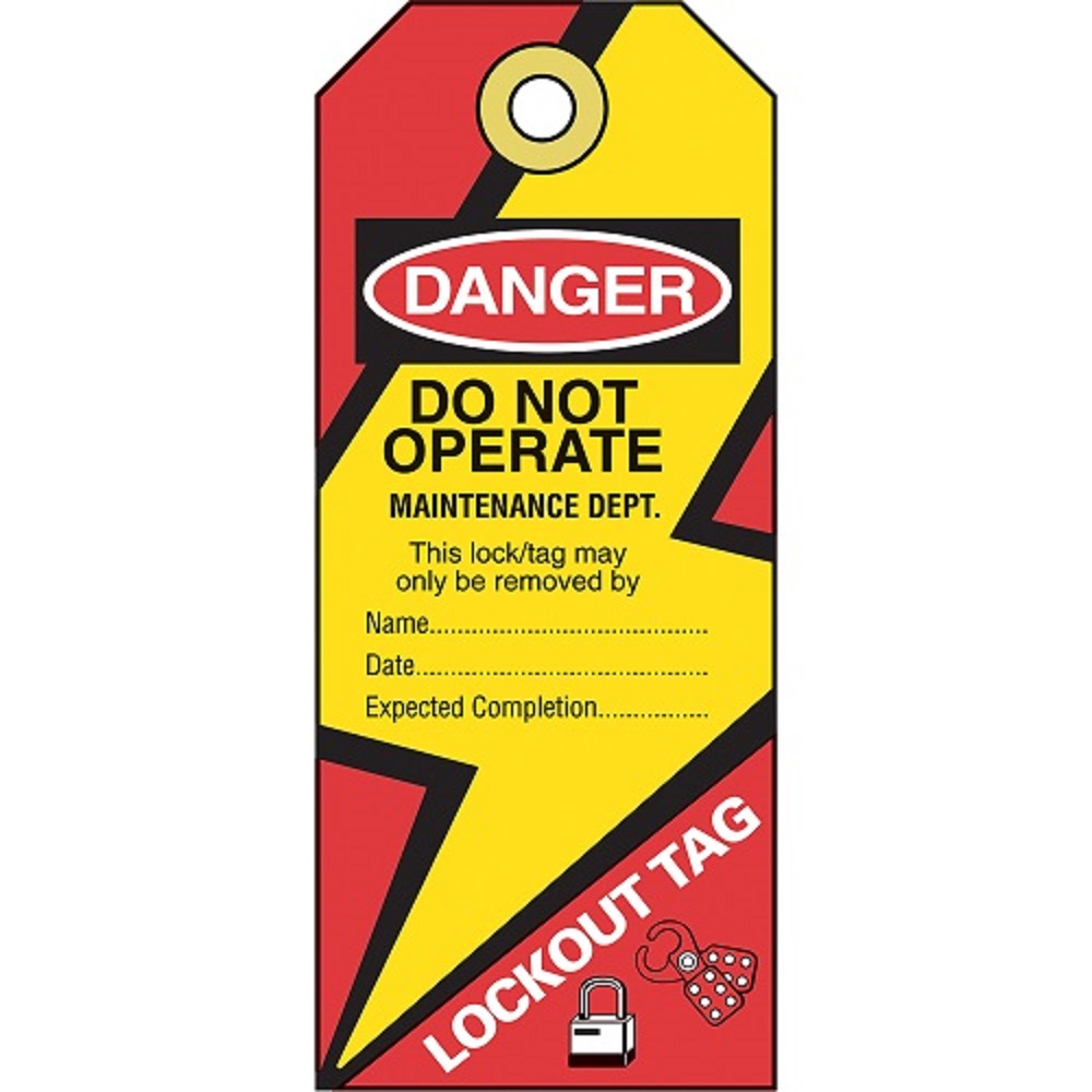 46068 Do Not Operate Maintenance Dept Lockout Tag icom 32663