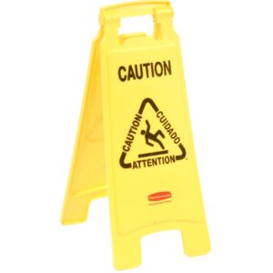 Rubbermaid® 6112-00 2-Sided Floor Sign - "Caution", Multilingual