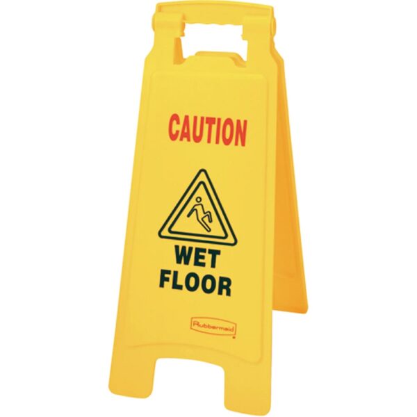 Rubbermaid® 6112-77 2-Sided Floor Sign - "Caution Wet Floor"