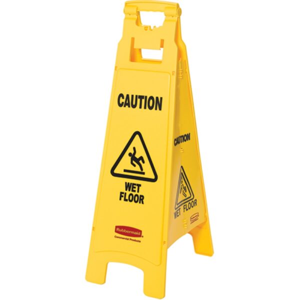 Rubbermaid® 6114-77 Wet Floor Sign - "Caution Wet Floor", 4-Sided