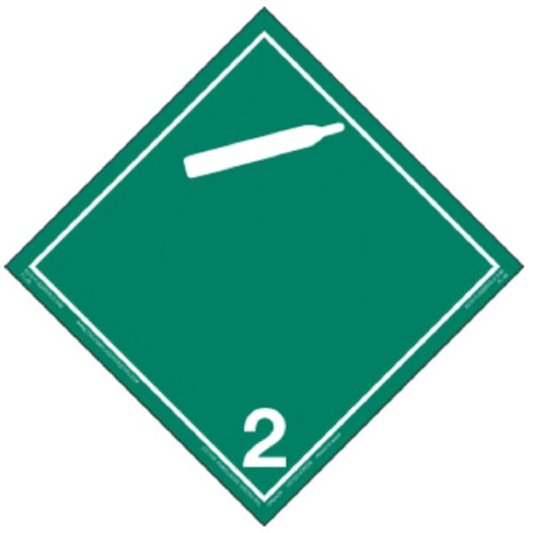 Hazard Class 2.2 Placard - Non-Flammable Gas, Tagboard