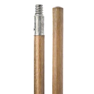 Threaded Wood Broom Handle with Metal Tip - 54"