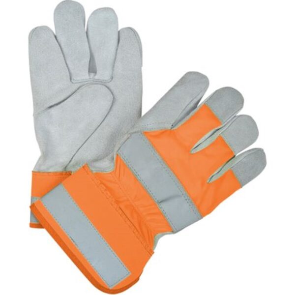 Cowhide Fitters Gloves - Premium Quality, Hi-Viz Orange, Thinsulate™ Lined