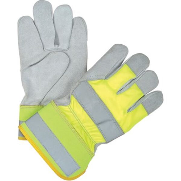 Cowhide Fitters Gloves - Premium Quality, Hi-Viz Yellow, Thinsulate™ Lined