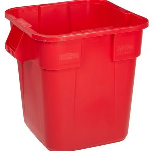 Square BRUTE® Container - 28 Gallon, Red