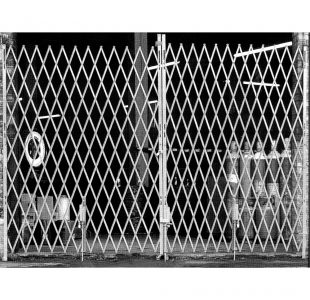 Galvanized Folding Security Gate - Fixed Double Folding