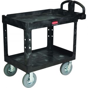 Rubbermaid® 4520-10 Heavy Duty Utility Cart - Pneumatic Wheels, Black