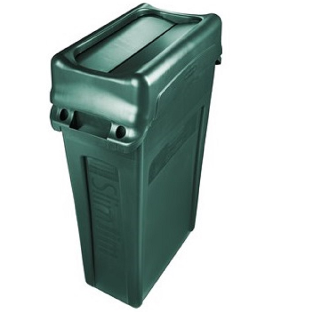 Rubbermaid® 1829400 Slim Jim® Swing Lid Green Holliston's Inc.