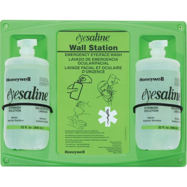 Eyesaline® Eyewash Wall Station - Double 32oz Bottles