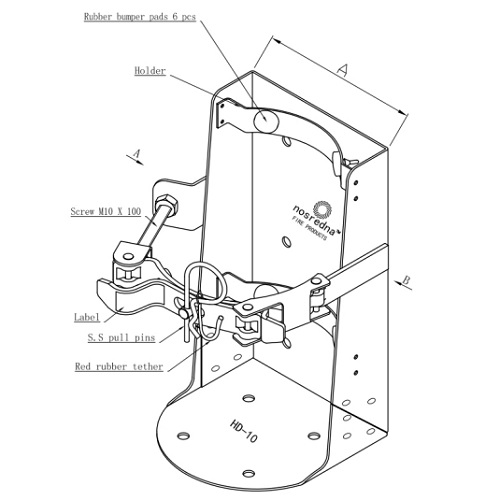 Fire Engine Bracket Universal Heavy Duty Vehicle Bracket for 5 lb. Fire Extinguishers