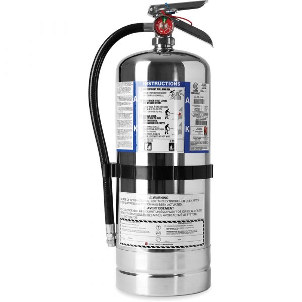 K Class Wet Chemical Fire Extinguisher with Wall Bracket - 6 Litre