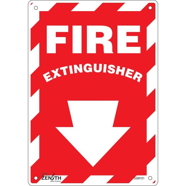"Fire Extinguisher" Wall Sign - 10 x 7" - Plastic