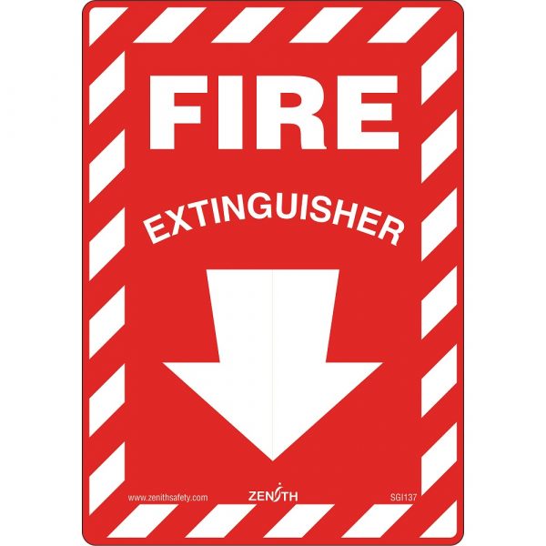 "Fire Extinguisher" Wall Sign - 14 x 10" - Vinyl