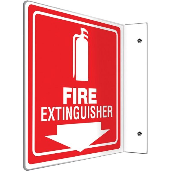 "Fire Extinguisher" Projection Sign - 8 x 8" - Plastic