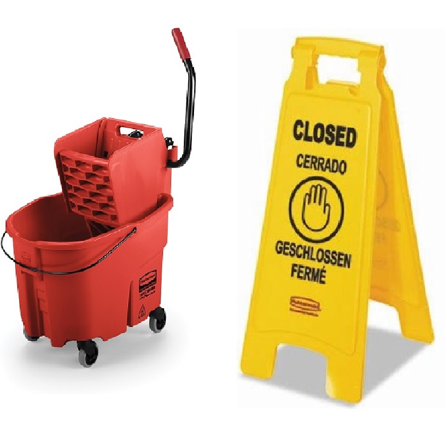 Buckets and Floor Signs