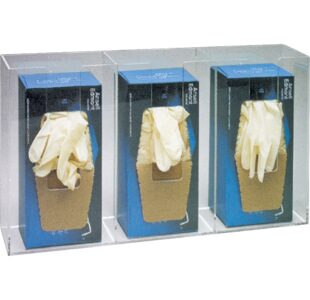 Acrylic Wall-Mounted Glove Dispenser - Triple