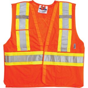 Viking® Class 2 Tear Away Deluxe Safety Vests - Mesh, Orange