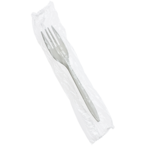 Polarpro® TI91909 Individually Wrapped Plastic Forks – Medium Weight, White
