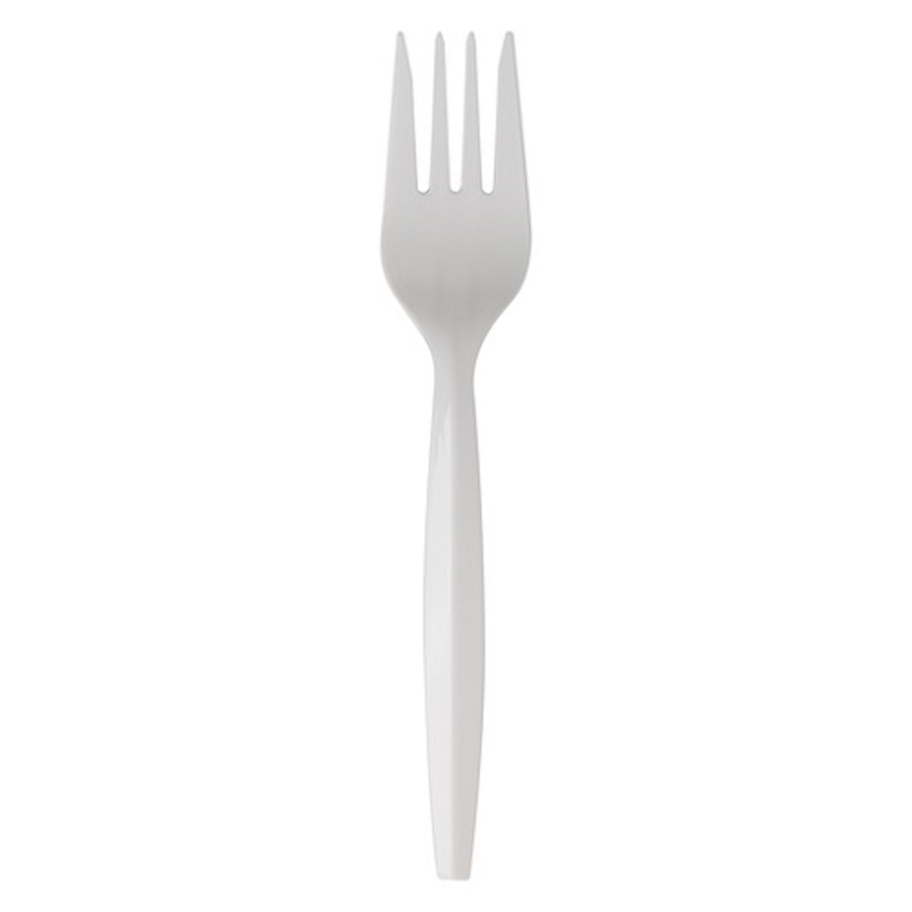 Individually Wrapped Plastic Forks - Medium Weight, White - Holliston's ...