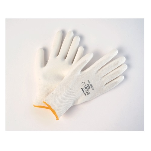 White Palm Coated Polyurethane Gloves