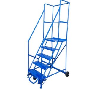 5-Step Rolling Ladder with 15" Top Step