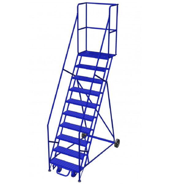 10-Step Rolling Ladder with 15" Top Step