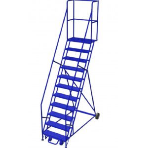 11-Step Rolling Ladder with 15" Top Step