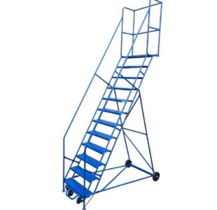 12-Step Rolling Ladder with 15" Top Step