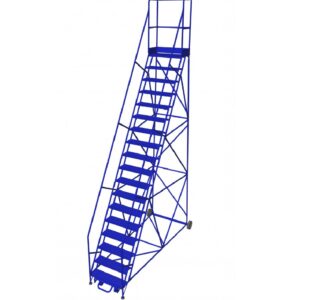 18-Step Rolling Ladder with 15" Top Step