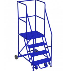 4-Step Rolling Safety Ladder with 22.5" Top Step