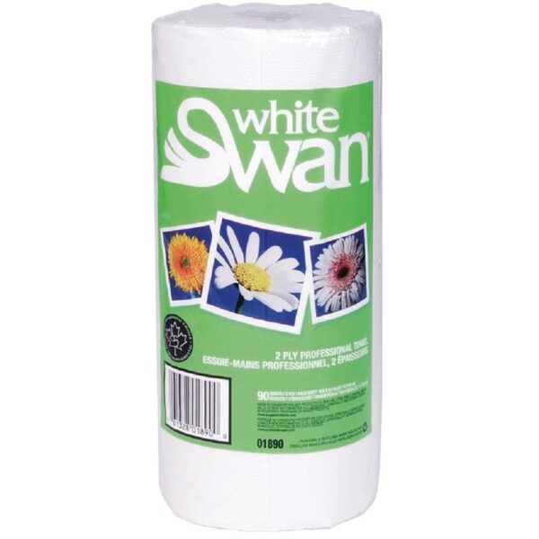 White Swan® 01890 Professional Paper Towels - White, 90 Sheets