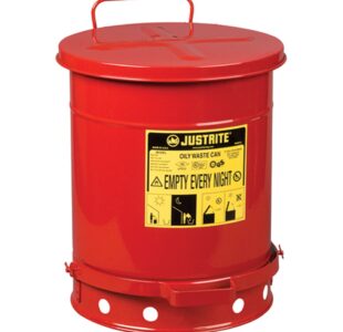 Oily Waste Can - Justrite®, 10 Gallon, Red