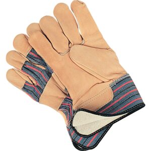 Cowhide Fitters Gloves - Fleece-Lined, Large