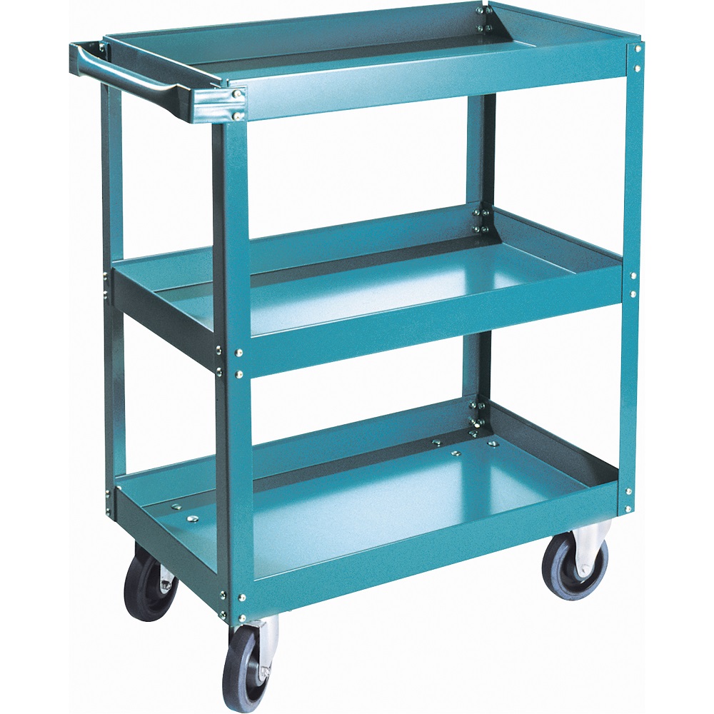 55814_Cart_3_Shelf_Steel_Knocked_Down_18in_W_x_30in_L_x_36in_H_5in_Rubber_Casters_900_Cap_Blue