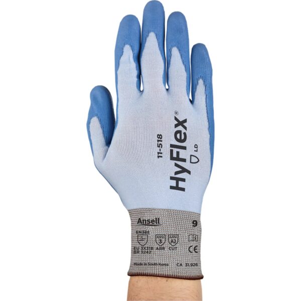 Ansell HyFlex® 11-518 Polyurethane Coated Cut-Resistant Gloves