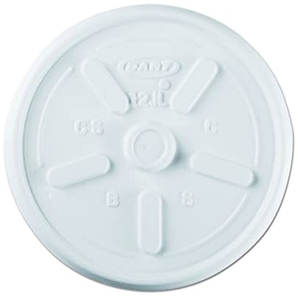 Dart® 12JL Cup and Container Lid White, Vented Holliston's Inc.