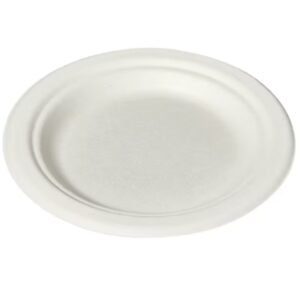 Victoria Bay® P001 Pulp Fiber Dessert Plates - White, 6"
