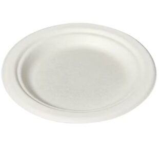 Victoria Bay® P001 Pulp Fiber Dessert Plates - White, 6"