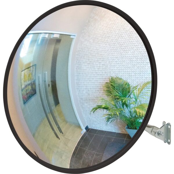 Telescopic Indoor/Outdoor Convex Safety Mirror - 36", Black