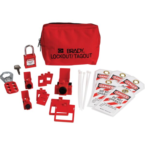 Brady® 153669 Electrical Breaker Lockout Tagout Kit in Pouch