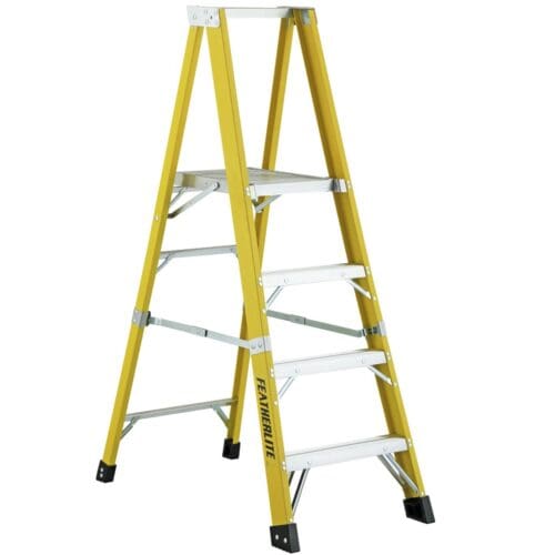 Featherlite 6506 Extra Heavy Duty Fiberglass Platform Step Ladder - 6-Foot