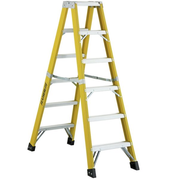 featherlite 6606 fiberglass twin step ladder