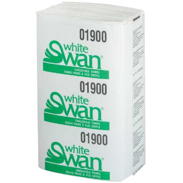 White Swan® 01900 Singlefold Paper Towels - White