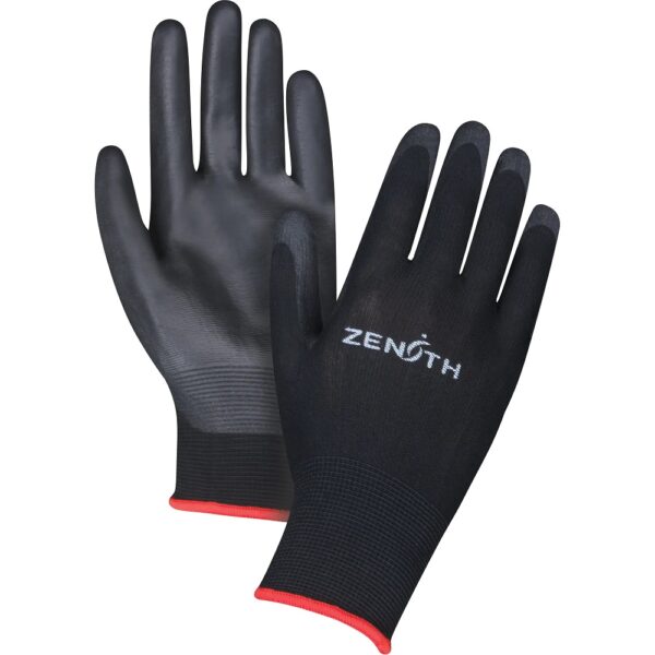 Black Polyurethane Coated Lightweight Gloves